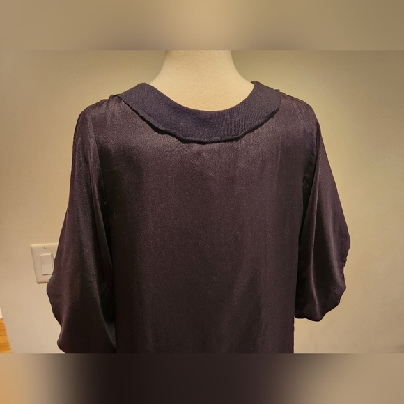 Graham and Spencer Black Shift Dress With Button in Front, US Size S - Picture 4 of 9